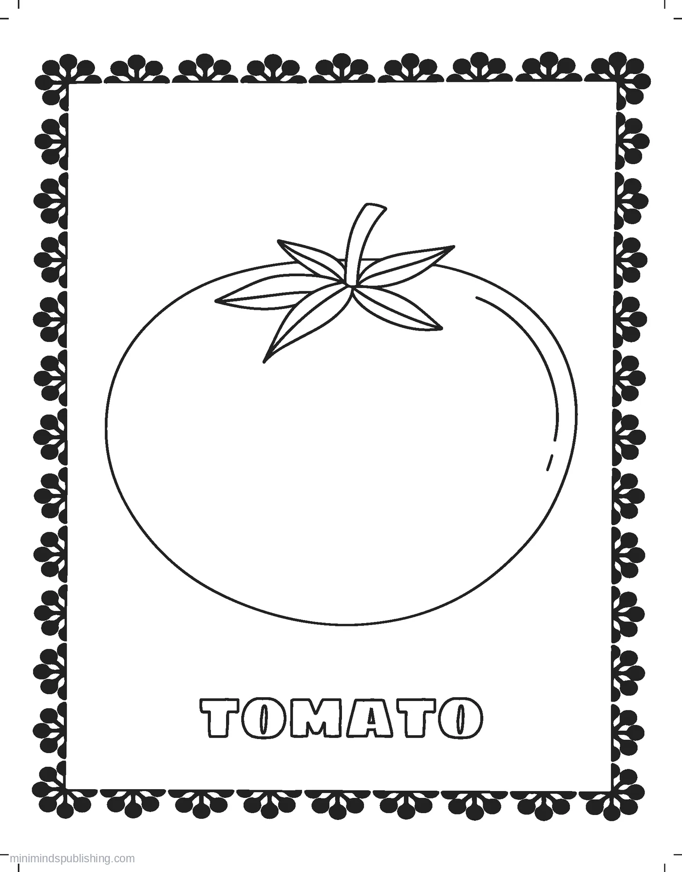 Fruits and Veggies Coloring Page 26 โ free printable fruits & vegetables coloring page for kids