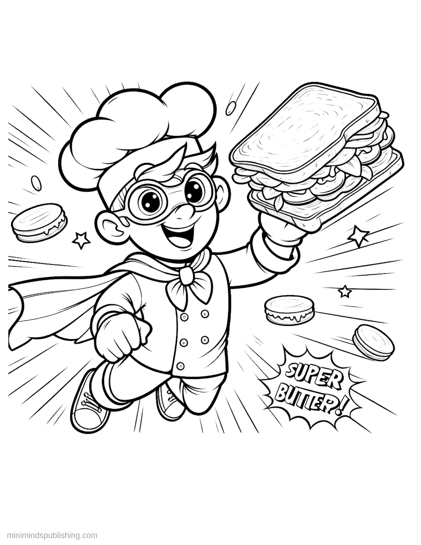Superhero Coloring Page 5 — free printable superheroes coloring page for kids