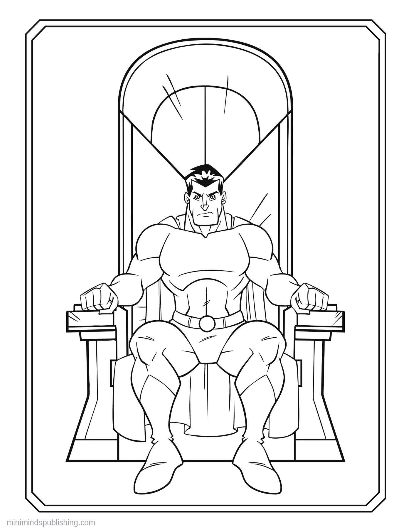 Superhero Coloring Page 6 — free printable superheroes coloring page for kids