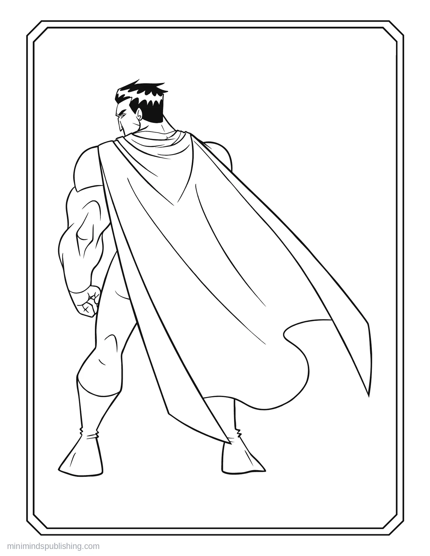 Superhero Coloring Page 15 โ free printable superheroes coloring page for kids