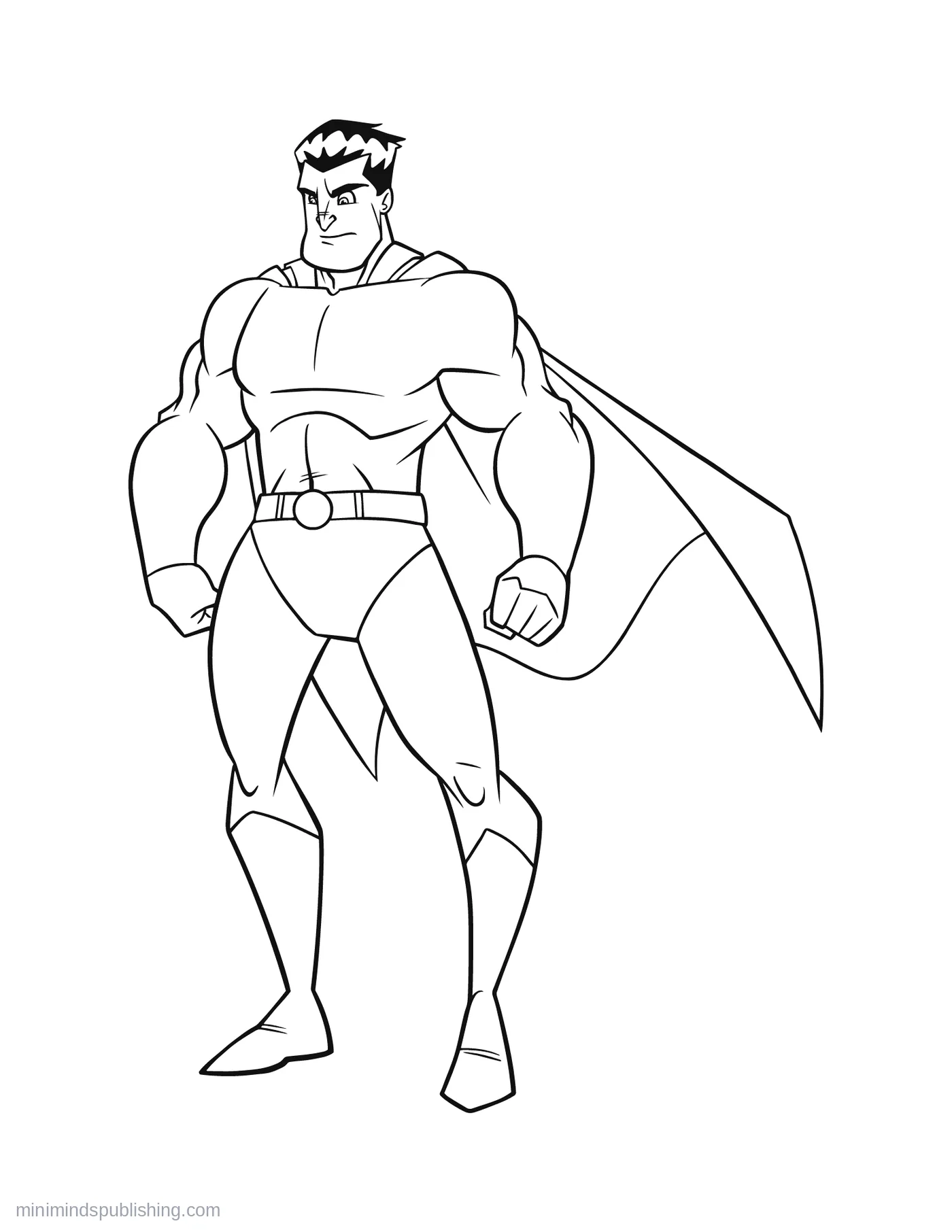 Superhero Coloring Page 22 โ free printable superheroes coloring page for kids