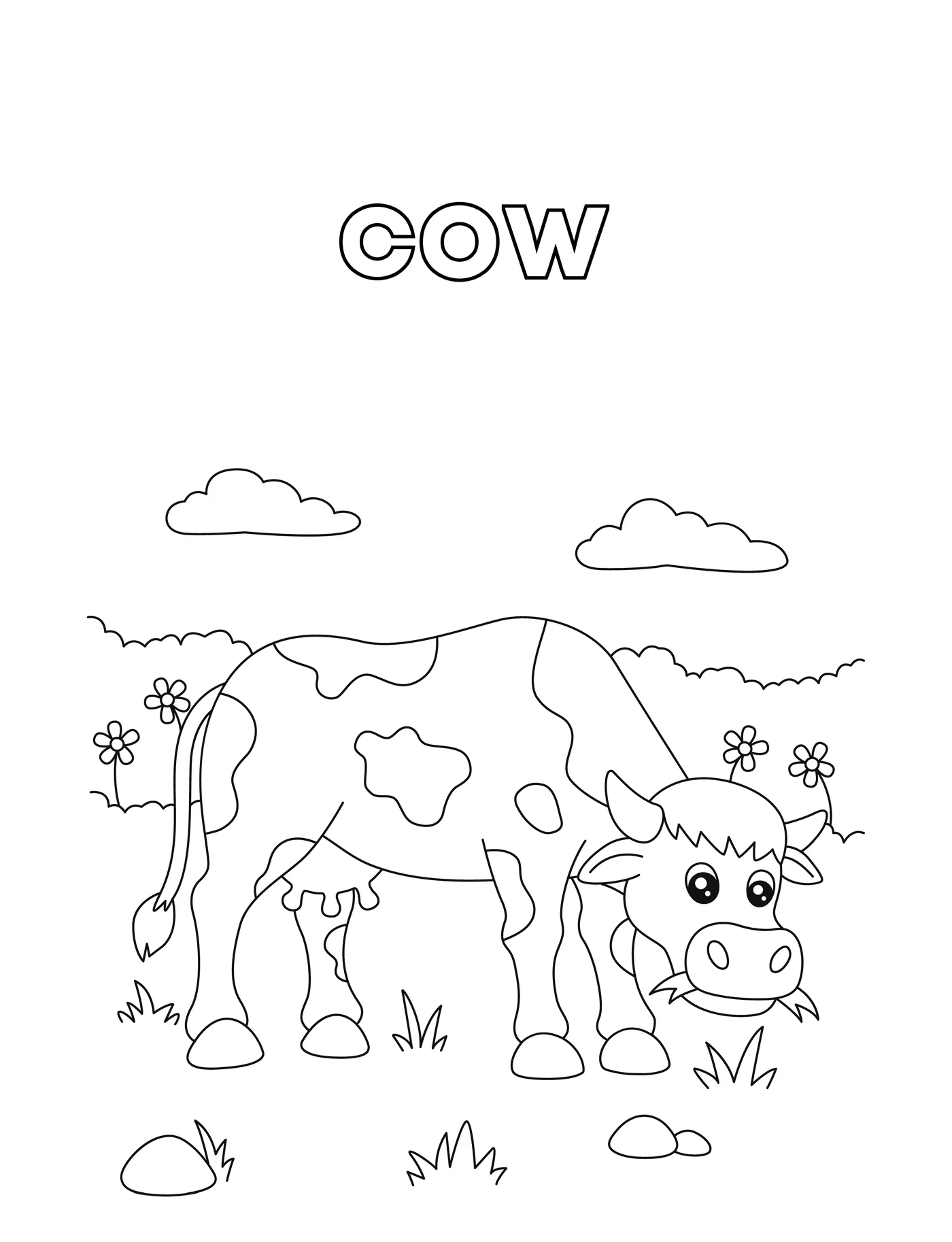 Cute Animals 10 — free printable cute animals coloring page for kids