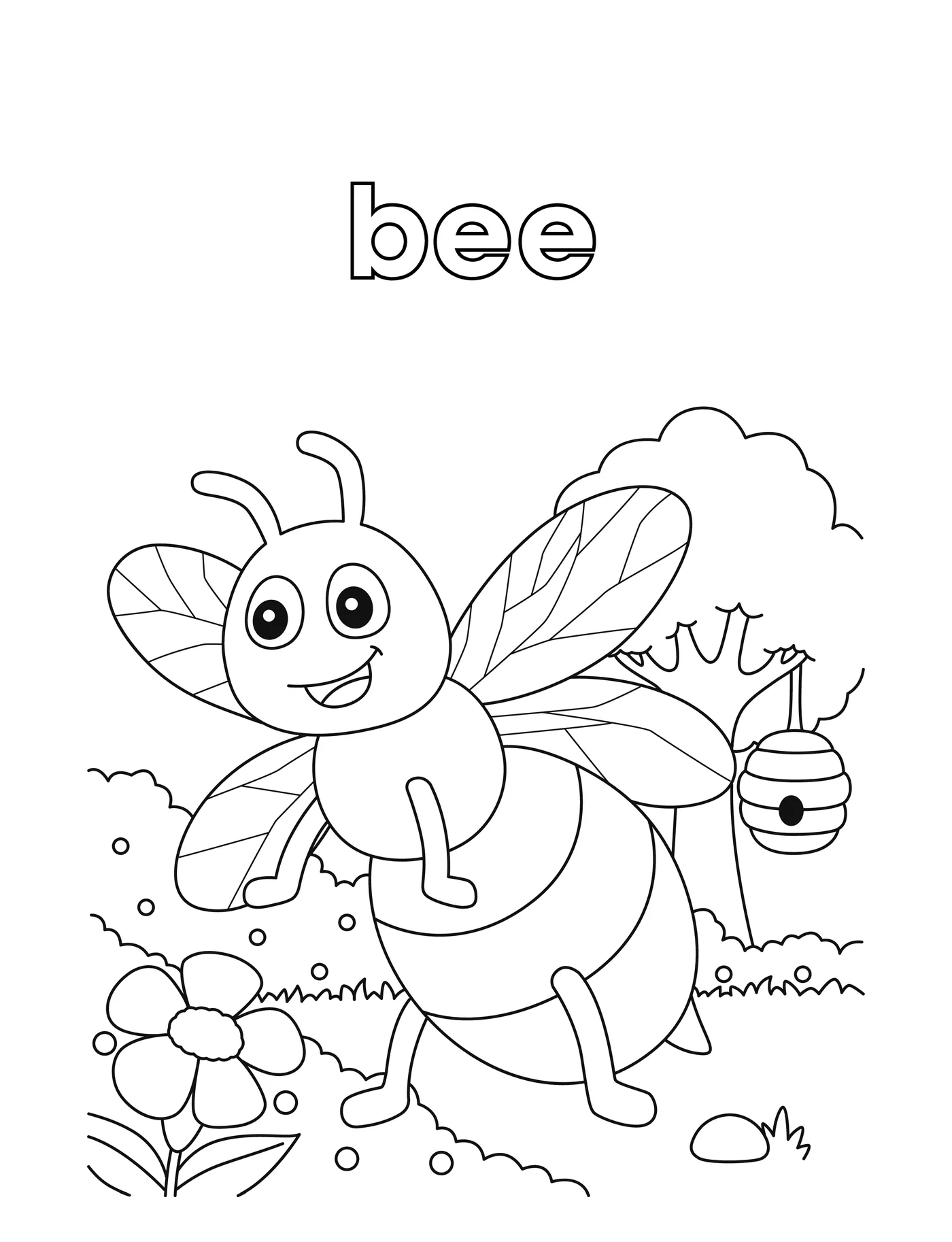 Cute Animals 11 — free printable cute animals coloring page for kids