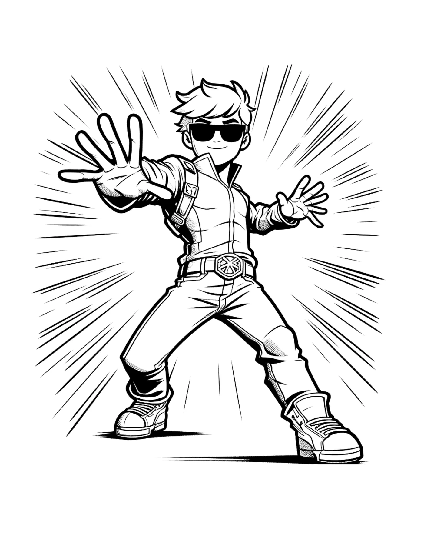 Super Hero 22 — free printable superheroes coloring page for kids