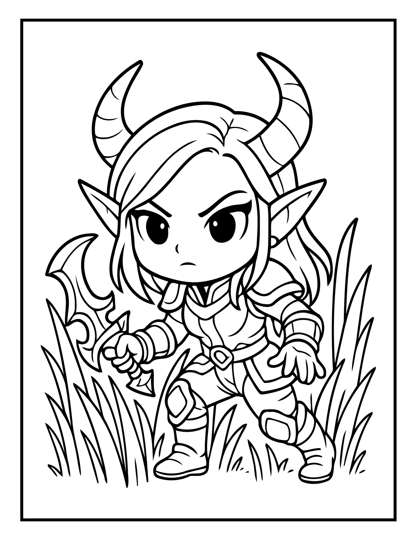 K-Pop Chibi 21 — free printable k-pop chibi coloring page for kids