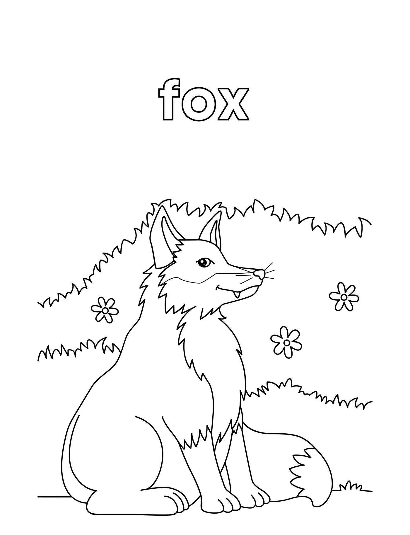 Cute Animals 21 — free printable cute animals coloring page for kids