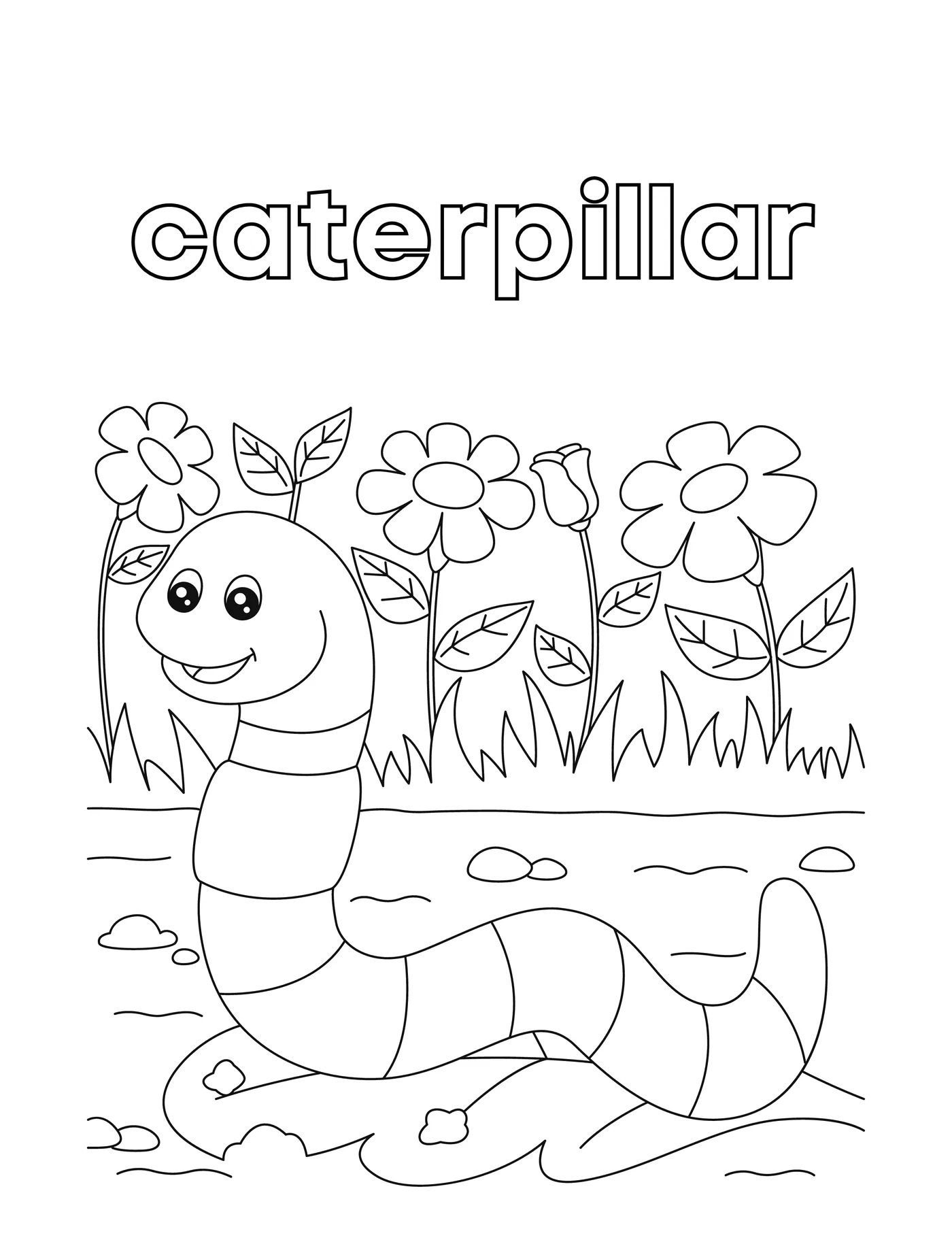 Cute Animals 23 — free printable cute animals coloring page for kids
